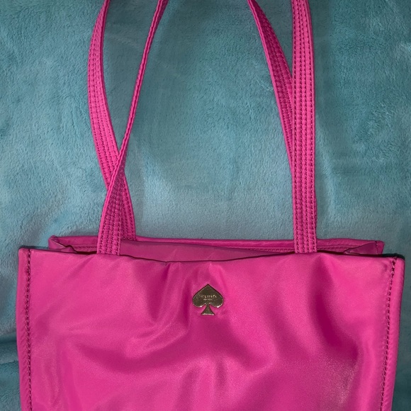 ♠️kate spade Hot Pink Sateen Shoulder Bag♠️. EUC! - Picture 4 of 6